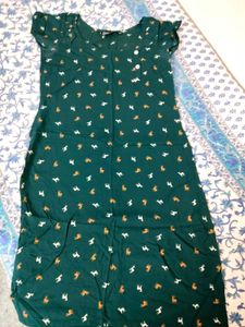 Green Animal Print Dress