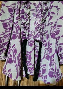 Printed Open See Through Top