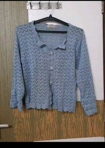 Blue Knit Cardigan