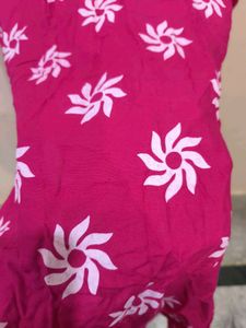 Pink Floral Print Kurta