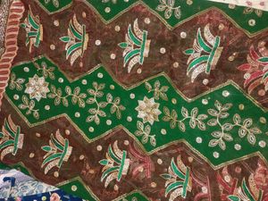 Green Embroidered Saree Blouse