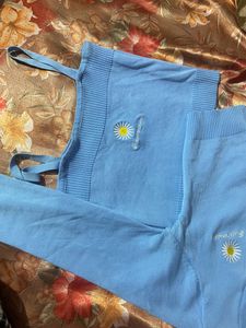 Two piece blue tops