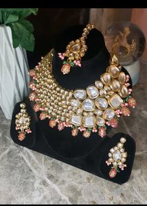 Beautiful Pink Kundan Bridal Set