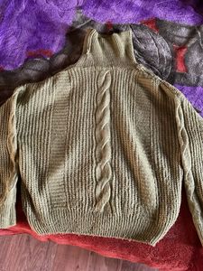 Cozy Olive Green Knit Sweater