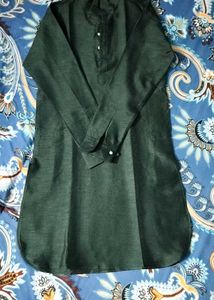 OLIVE GREEN 3 PIECE KURTA SET