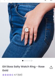 BOSSY ROSE GOLD WATCH RING