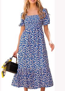 Floral Smocked Midi Dress