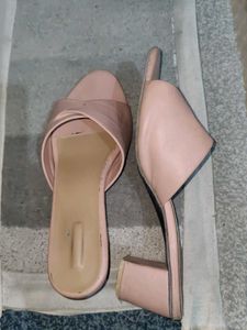 Blush Pink Criss-Cross Mules