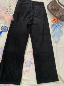 Black Corduroy Baggy Jeans ★