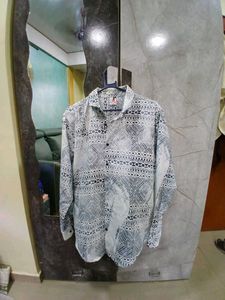 Patterned Button-Down Shirt