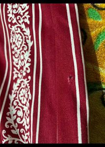 Elegant Maroon &amp; White plazo