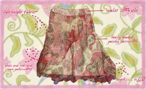 Paisley Print Vintage Fairy Skirt