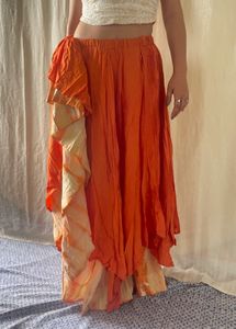 Two Tone Asymmetrical Skirt