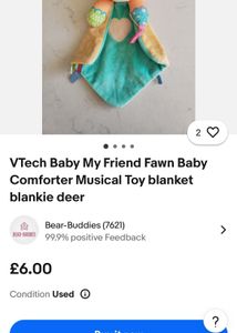 VTech Baby My Friend Fawn Comforter Music