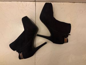 H&amp;M Black Ankle Boots with Gold Detail
