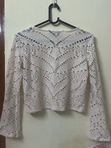 Crochet Long Sleeve Top