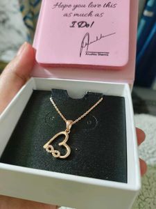 Giva Rose Gold Infinity Heart Pendant W Link Chain