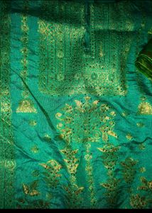 New Pure Silk Suit With Heavy Dupatta