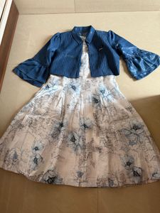Pure White Frock With Jacket