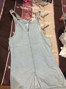 Denim Overall Dress - Light Wash