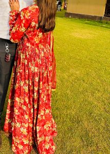 Elegant Floral Anarkali Kurta Set