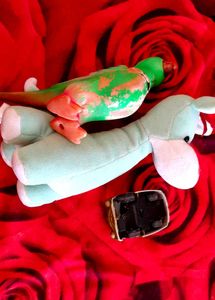 1 Parrot Rubber Toy, Giraffe Soft Toy, Car