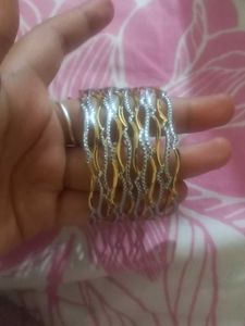 Gold Braided Bangle Set