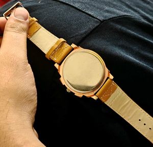 Golden World Map Watch