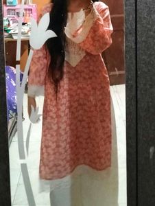 Pink Floral Kurta