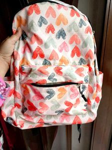 Heart Print Backpack