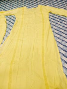 pure kurta yellow paint set