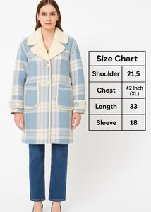 Plaid Wool Blend Coat