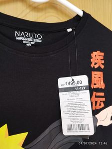 Boy&#39;s Black Tshirt  Naruto 11-12yr