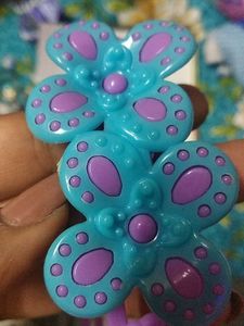 blue and purple flowers hairband for women