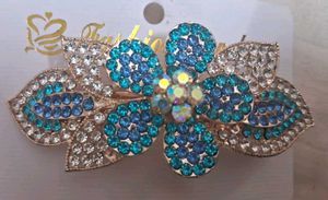 Flower Rhinestone Hair Clip