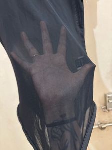 Sheer Black Bodysuit Top