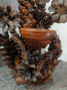 Pine Cone Candle Holder