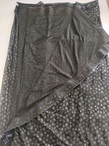 Elegant Dot Print Sari with Embellished Border