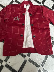 Red Plaid Kids' Blazer