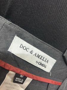 dark grey wide leg trousers