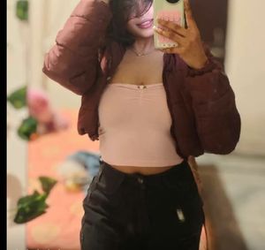 Burgundy Cropped Puffer Jacket