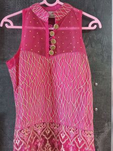 Pink & Gold Embellished Dress