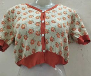 Floral Knit Cardigan Top