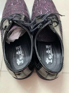 Unique Snake Print Leather Dress Shoes