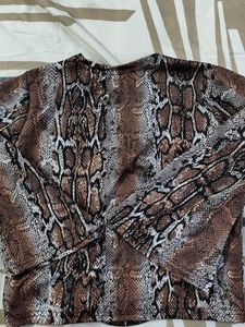 Snake Print Pattern Top