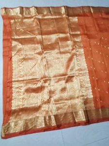 Orange Colour Pure Kanchi Pattu Saree