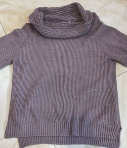 Lavender Cowl Neck Sweater