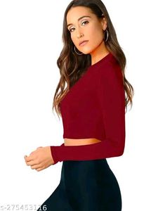 Burgundy Crop Top