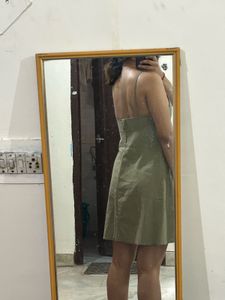 Olive Green Mini Dress