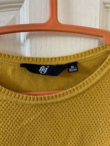Fig Yellow Knitted Sweatshirt